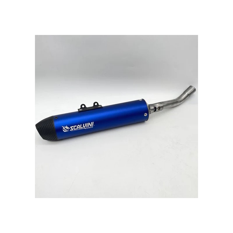 Silencieux d'échappement SCALVINI Carbon Look Bleu pour BETA RR RACING 125 de 2019 à 2026 Silencieux d'échappement SCALVINI Carbon Look Bleu pour BETA RR RACING 125 de 2019 à 2026