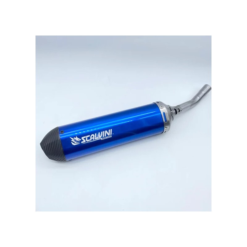 copia de Silencioso de escape SCALVINI Carbon Look Blue para TM RACING 250, 300 de 2008 a 2014