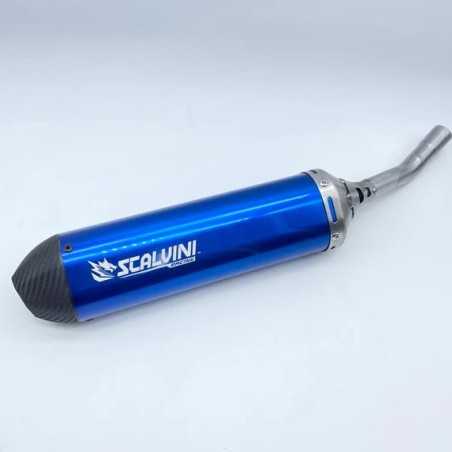 Silencer d'exhaust SCALVINI Carbon Look Blue for TM RACING MX 250, 300 from 2015 to 2018