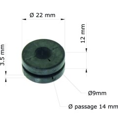 Silent bloc TOURMAX para HONDA CB, CBR, GL, XL, XR 80, 100, 125, 250, 400, 600, 750, 900, 1800 de 1976 a 2008