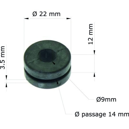 Silent bloc TOURMAX for HONDA CB, CBR, GL, XL, XR 80, 100, 125, 250, 400, 600, 750, 900, 1800 from 1976 to 2008