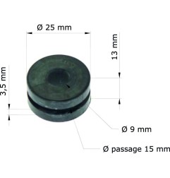 Silent bloc TOURMAX para HONDA CR, CBR, VT 80, 125, 250, 750, 1000, 1100 de 1983 a 2008