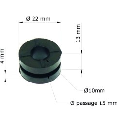 Silent bloc TOURMAX pour HONDA 80, 150, 250, 350, 400, 420, 450, 500, 600, 650, 680, 750, 800, 900, 1000, 1100 de 1987 à 2008