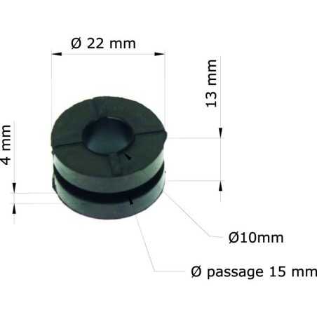 Silent bloc TOURMAX para HONDA CR, CBR, VT 80, 125, 250, 750, 1000, 1100 de 1983 a 2008