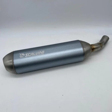 Silenciador Alu Titanio Gris SCALVINI para BETA RR 125 4T Inyección a partir de 2025