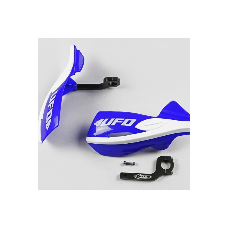 Protège-mains UFO Patrol noir/bleu/vert avec kit montage inclus pour motocross