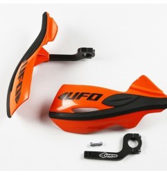 Protège-mains UFO Patrol orange/rouge/blanc avec kit montage inclus pour motocross
