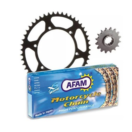 Kit chaîne AFAM 520MR2 09/43 standard - couronne ultra-light anodisé dur pour BETA EVO 125 de 2009 à 2023