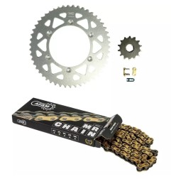 Kit de cadena « AFAM » 520XRR3 13/50 reforzada - corona ultraligera resistente al barro para BETA RR 125, 350 y 400 de 2013 a 20