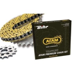 Kit de cadena y corona AFAM o 428MX 12/50 estándar - corona ultraligera con anodizado duro para BETA RRT 50 de 2004 a 2008