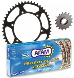 Kit de cadena « AFAM » 520MX6 13/48 reforzada - corona ultraligera para KAWASAKI KXF 250 de 2006 a 2010 - Ref. 3038478