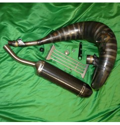 Muffler SCALVINI complete with full carbon silencer for HONDA CR 250 from 1990 to 1991 - Ref. 001.026060+002.026164