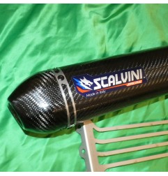 Muffler SCALVINI complete with full carbon silencer for HONDA CR 250 from 1990 to 1991 - Ref. 001.026060+002.026164