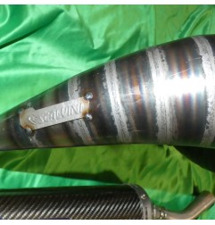 Muffler SCALVINI complete with full carbon silencer for HONDA CR 250 from 1990 to 1991 - Ref. 001.026060+002.026164