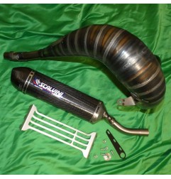 Muffler SCALVINI complete with full carbon silencer for HONDA CR 250 from 1990 to 1991 - Ref. 001.026060+002.026164