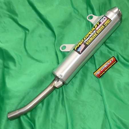 Exhaust silencer PRO CIRCUIT 304 brushed aluminium for GAS GAS EC, HUSQVARNA TC, KTM SX 125, 150, 250, 300 from 2019 to 2024