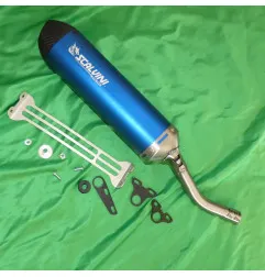 Exhaust silencer SCALVINI Carbon Look Blue for TM RACING 250, 300 from 2008 to 2014 - Ref. 02.1506030864