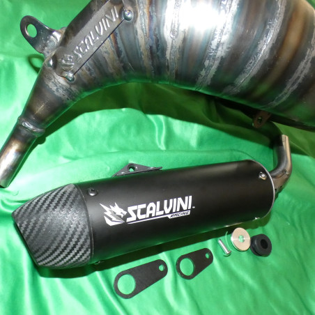 Escape completo SCALVINI con silenciador look carbono para KTM SX, GAS GAS MC 50 de 2024 a 2025