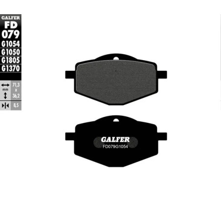 Plaquettes de frein semi-métalliques GALFER pour CF MOTO, HONDA CF 150 de 1984 à 2013