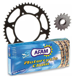 Kit chaîne AFAM 520MX6 13/50 renforcée - couronne ultra-light anti-boue pour HUSQVARNA CR 125 de 1998 à 1999