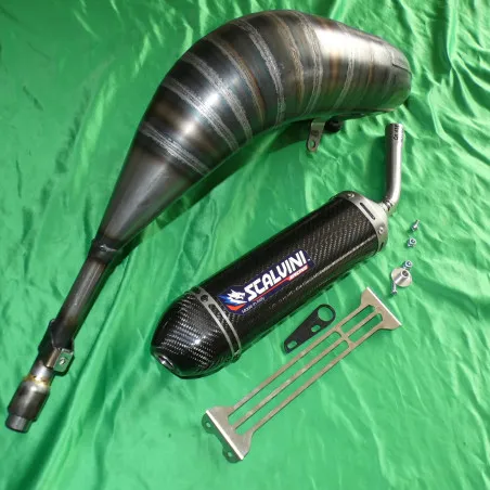 SCALVINI, complete exhaust system with carbon-look muffler for the 1990–1997 Honda CR 125