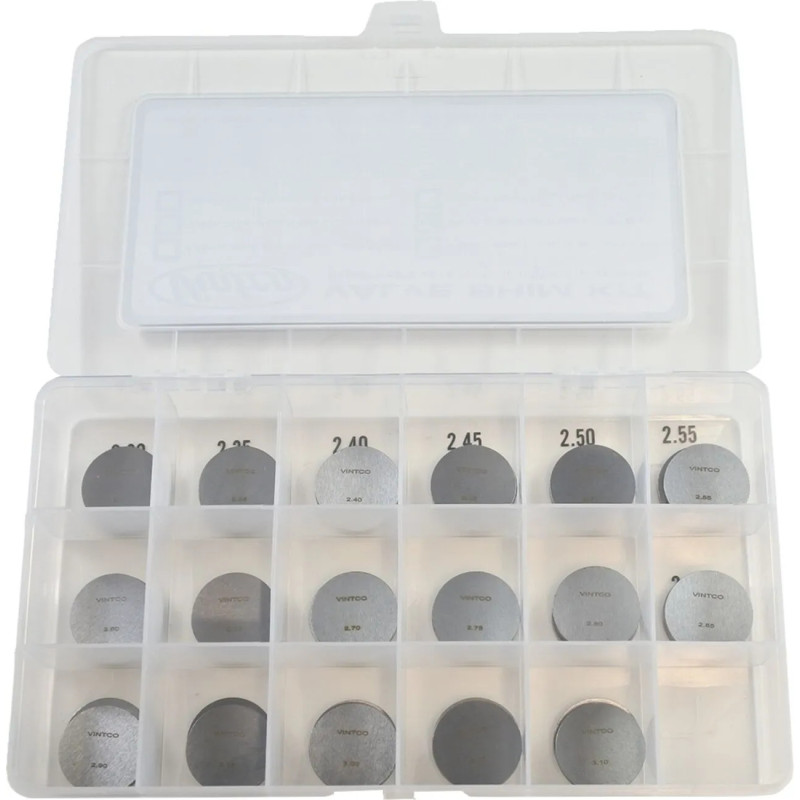 Estuche de pastillas de reglaje de válvulas VINTCO - 25SHIMKIT