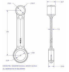 VINTCO Pleuelkit für CZ JAWA CZ 400 von 1977 bis 1981