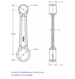 Kit bielle VINTCO pour SUZUKI RM 370, RM 400 de 1976 à 1978