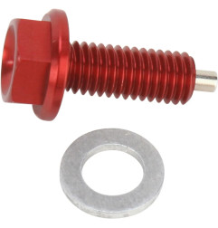 Bouchon de vidange magnétique M8 x 1,25 MOOSE RACING pour HONDA CRF 250 L, CRF 250 R, CRF 450 R, CRF 450 X de 2009 à 2019
