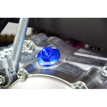 Bouchon de remplissage d'huile SCAR pour YAMAHA YZ 125, HONDA CR 125 R, FANTIC XE 125 et KAWASAKI KLX 250 de 1987 à 20 - OFP100B