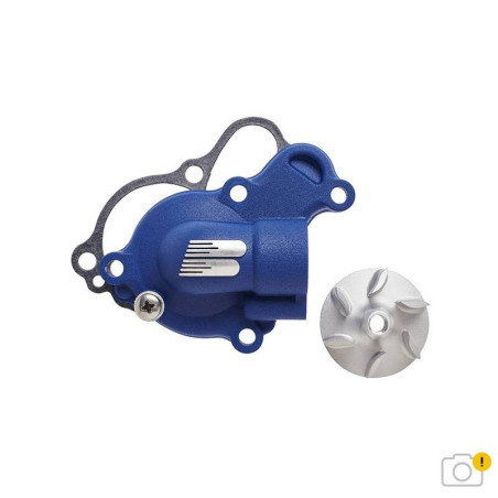 Couvercle de pompe à eau + turbine BOYESEN SuperCooler - bleu pour YAMAHA WRF 250, YZF 250 et FANTIC XEF 250, XXF 250