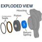 REKLUSE Slave Cylinder Hydraulic Clutch for KTM EXCF 450, HUSQVARNA FE 450, HUSABERG FE 450 IE and GAS GAS MCF 450 2012-2023
