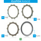 Kit disques garnis d'embrayage NEWFREN Standard pour YAMAHA IT 490, WR 500, YZ 250, YZ 490 de 1982 à 1993