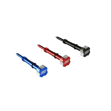 Vis de richesse SCAR bleu pour HONDA CRF 150, CRF 250, CRF 450, KAWASAKI KLX 450, KX 250, KXF 250 et KTM EXC 250, EXCF 250