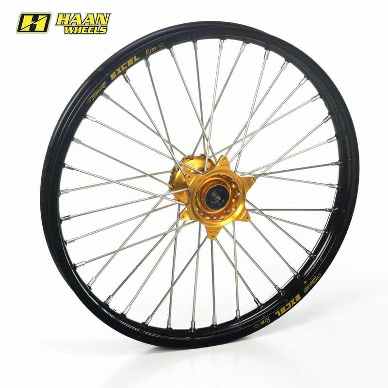 Roue avant complète HAAN WHEELS - 21x1,60x36T pour KAWASAKI KX 125, KX 250, KXF 250, KXF 450 de 2006 à 2014