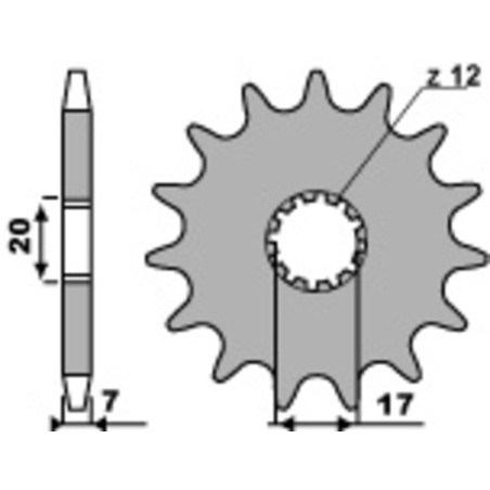 PBR steel front sprocket 428 pitch