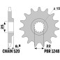Pignon acier PBR pas 520 pour KTM SX 125, SX 250, HUSQVARNA FC 250, TC 250, BETA RR 250, RR 350 et GAS GAS EC 300, ECF 350 Pignon acier PBR pas 520 pour KTM SX 125, SX 250, HUSQVARNA FC 250, TC 250, BETA RR 250, RR 350 et GAS GAS EC 300, ECF 350