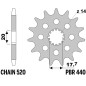Piñón de acero PBR paso 520 para YAMAHA DT 200, WR 125, WR 200, YZ 125 y GAS GAS EC 125, MC 125, SM 125 de 1987 a 2015 Piñón de acero PBR paso 520 para YAMAHA DT 200, WR 125, WR 200, YZ 125 y GAS GAS EC 125, MC 125, SM 125 de 1987 a 2015