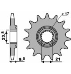 PBR Ritzel Stahl Teilung 520 für HONDA CRF 250, CRF 450, CRF 450 RX ENDURO und HM CRE 450, CRE-F 450 X, CREF 450 2003-2024