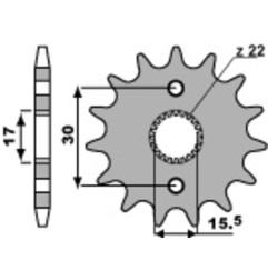 Piñón de acero PBR paso 420 para HONDA CR 80, CR 85, CRF 50, CRF 70, XR 50 de 1986 a 2027