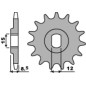 Piñón de acero PBR paso 415 para KTM SX 50, SX 50 MINI y HUSQVARNA TC 50, TC 50 MINI de 2014 a 2023