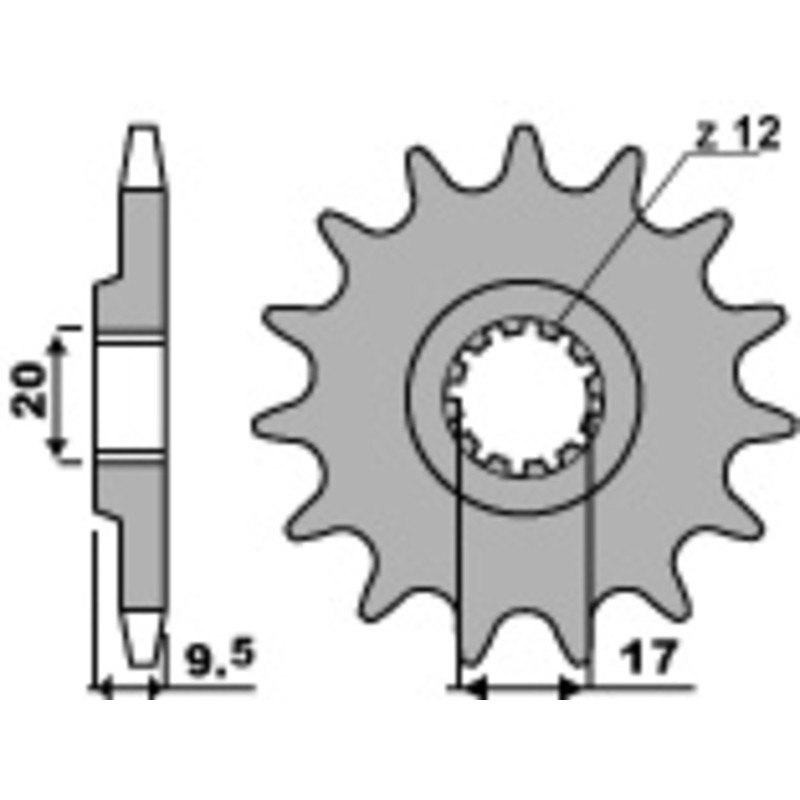 PBR Ritzel Stahl Teilung 420 für KTM SX 60, SX 65, HUSQVARNA CR 65, TC 65 und GAS GAS MC 65 1998-2027