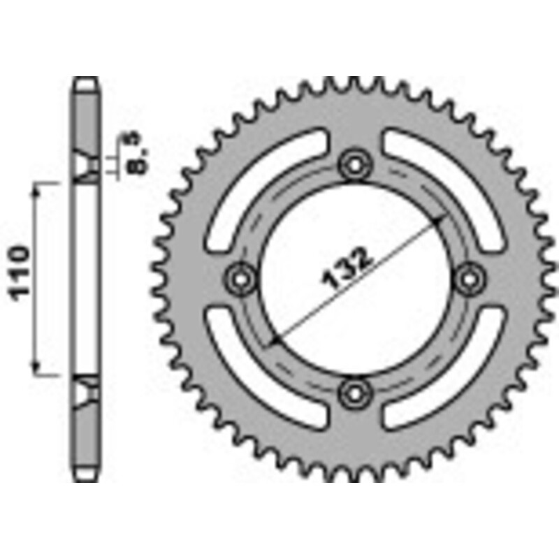 Corona de aluminio PBR paso 428 para KTM SX 105, SX 85, HUSQVARNA TC 85 y GAS GAS MC 85 de 2003 a 2025