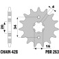 Pignon acier PBR pas 428 pour YAMAHA TTR 125, BETA EVO 80 2T SENIOR, RIEJU TANGO 125 et SHERCO SE 125 CITYCORP de 1982 à 2023