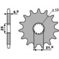 PBR steel front sprocket 520 pitch for YAMAHA YZ 250, KAWASAKI KLX 450, CF MOTO MT 650 and GAS GAS ECF 450 1974-2027
