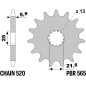 Piñón de acero PBR paso 520 para YAMAHA WRF 450, YZ 250, KAWASAKI KLX 450, KX 250, CF MOTO MT 650, NK 650 y GAS GAS ECF 450