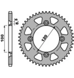 PBR Kettenrad Alu Teilung 428 für YAMAHA YZ 80, YZ 85 und SUZUKI RM 85 1993-2027