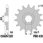 PBR steel front sprocket 520 pitch for SUZUKI DR-Z 400 S, DR-Z 400 SM, DRZ 400, RMX 250, BETA JONATHAN 350 and KAWASAKI KLX 400