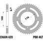 PBR Kettenrad Stahl 49 Zähne, Teilung 420 für KAWASAKI KX 100, KX 112, KX 80, KX 85 und SUZUKI RM 100 1976-2027
