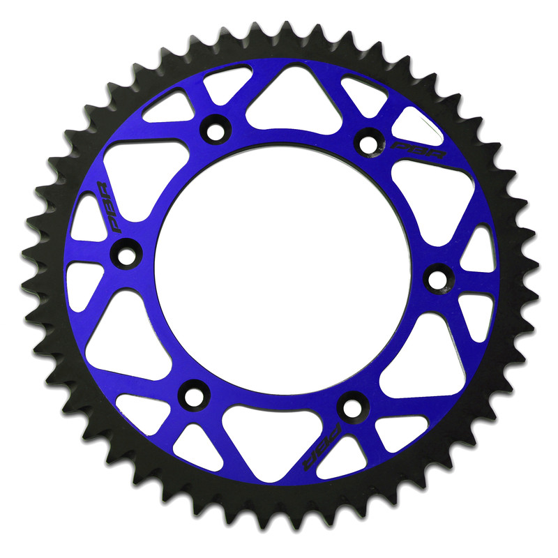 PBR aluminium rear sprocket 520 pitch for KTM SX 125, HUSQVARNA FC 250, GAS GAS EC 300 and HUSABERG FE 501 1990-2026